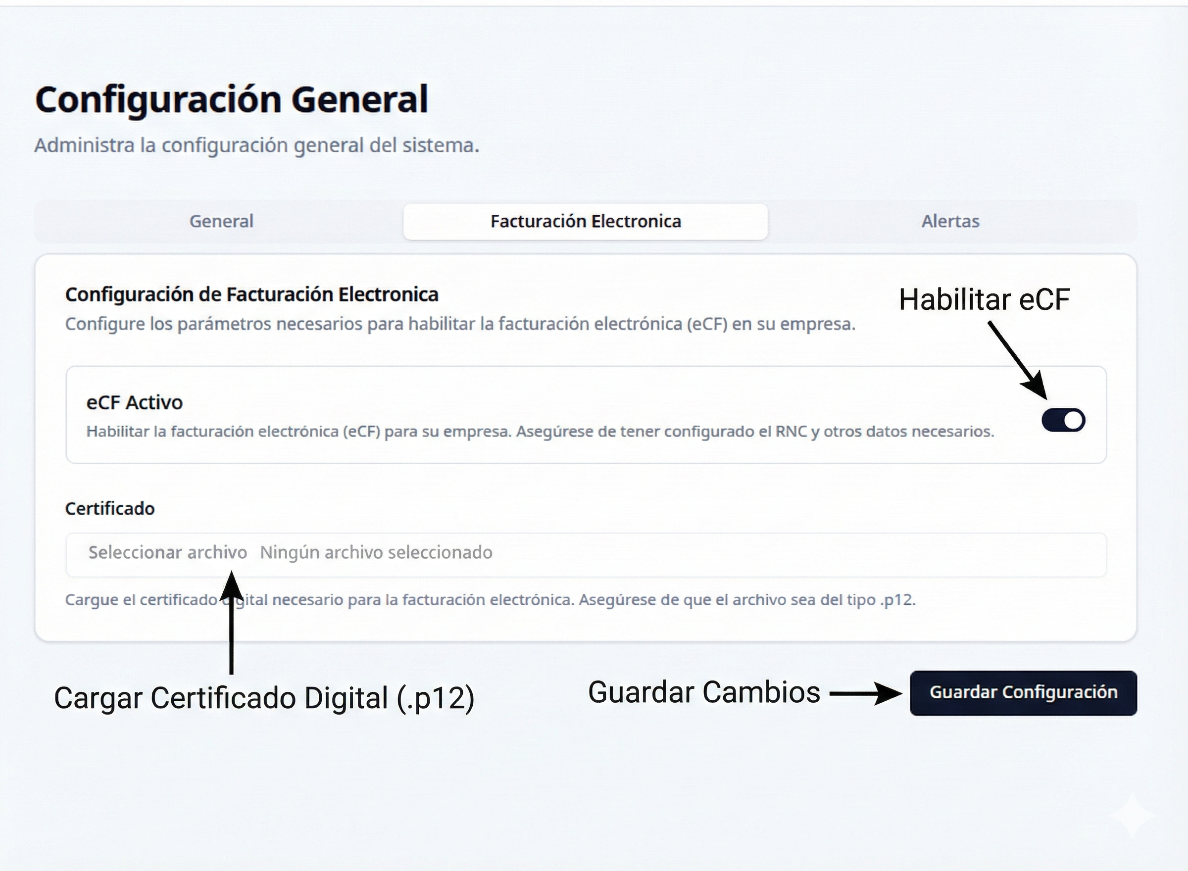 Configuración de Certificado Digital eCF