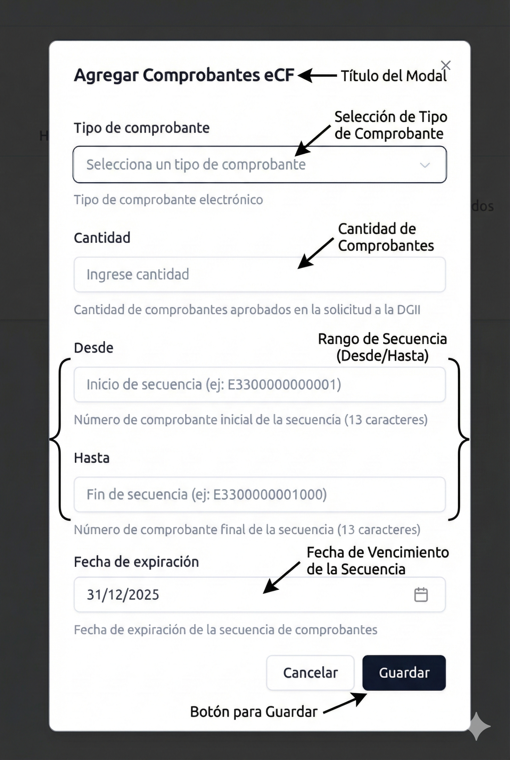 Formulario Secuencias Fiscales